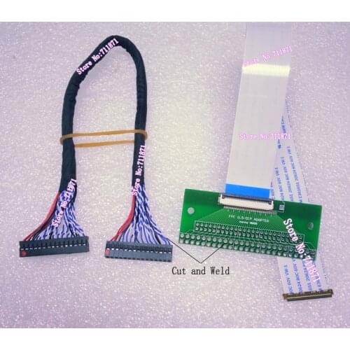 Type B 40Pin LVDS EDP Weld Suite FPC FFC DIP Connector LVDS EDP Screen Cable Line I-PEX 0.5 Pitch 20453-040T LVDS Cable eDP Line