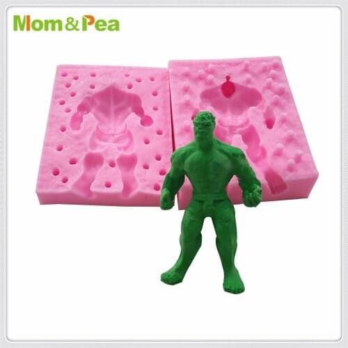 Mom&Pea MPA0706 Man Shaped Press Silicone Mold Cake Decoration Fondant Cake 3D Mold Food Grade