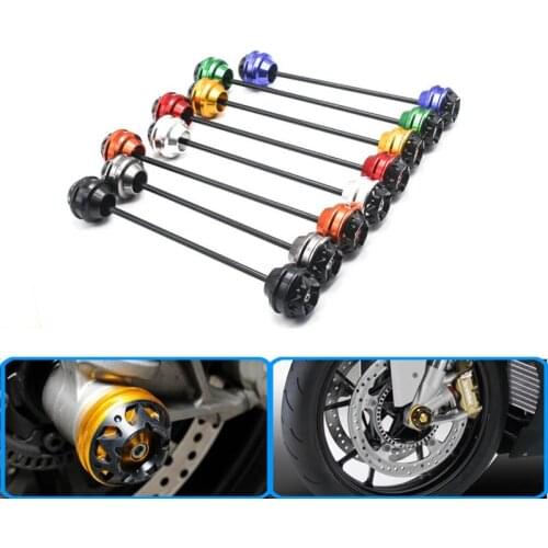 Motorcycle CNC Aluminum Front & Axle Fork Crash Sliders Wheel For Suzuki GSR600 2006-2015 GSR750 2011-2015