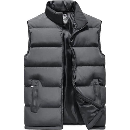 Men Sleeveless Jacket 6XL,7XL New Fashion Thicken Cotton Vest Autumn Warm Vest Winter Male Waistcoats Men Casual Windbreakers