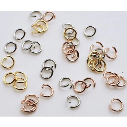 Stainless Steel Water Plating Gold Jump Rings Split Rings for Jewelry Making DIY Necklace Findings Crafts 0.8mm linediameter