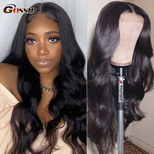 Body Wave 4*4 Lace Closure Wig With Baby Hair Brazilian Human Hair Wigs For Black Women Remy Hair Body Wave Human Hair Lace Wig