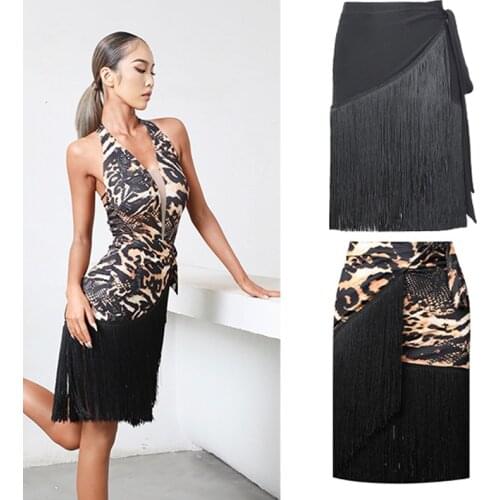 Adjustable Skirts With Fringe Straps Encrypted Tassel Latin Skirt Ballroom Skirt Latin Dance Skirts Chacha Samba Wear SL5128