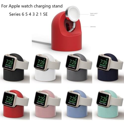 Wtach Silicone stand for apple watch Series 6 5 4 3 2 SE Magnetic wireless Charging stand for iwatch 38mm 40mm 42mm 44mm design