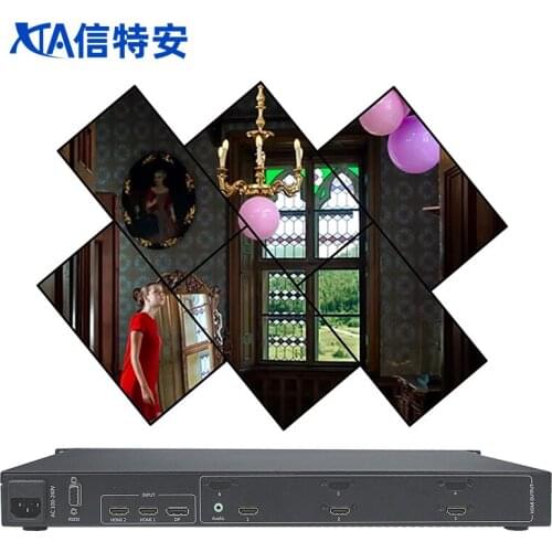 2K Special-shaped splicing processor horizontal and vertical irregular screen creative effect splicing picture rotation