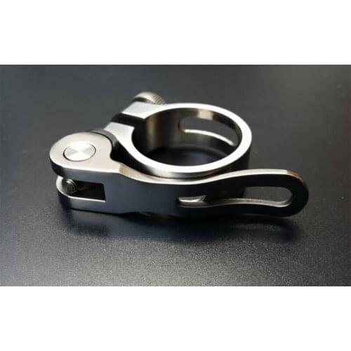 Titanium Alloy 31.8/34.9mm Mountain Road Bicycle Bike Quick Release Seatpost Clamp Holder Clip