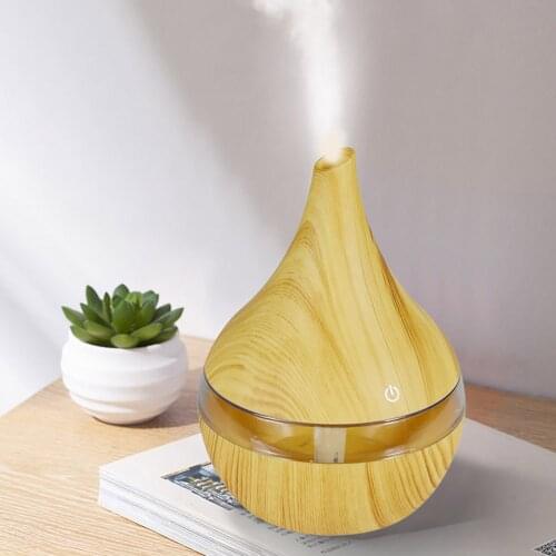 USB Humidifier Electric Aroma Air Diffuser Wood Grain Ultrasonic Air Humidifier Essential Oil Aromatherapy Cool Mist Maker