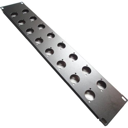 High quality 10pcs/lot 2U XLR 16 Way Patch Panel 19" Rack Panel without connectors