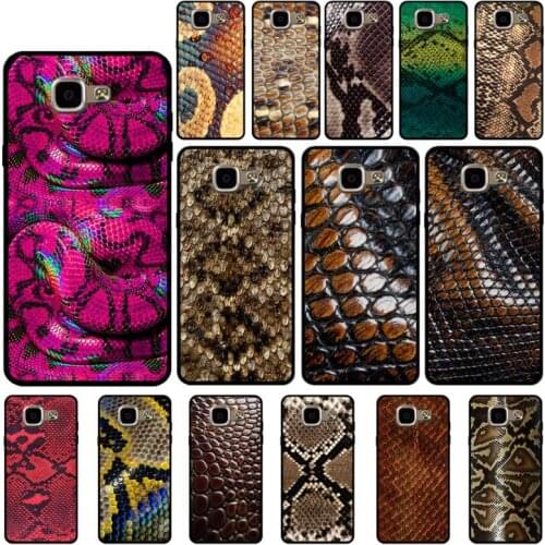 YNDFCNB Snake Skin Phone Case for Samsung A6 A8 Plus A7 A9 A20 A20S A30 A30S A40 A50 A70