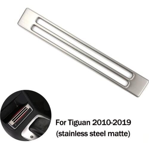 1pc Stainless steel Center Console Card gateway decoration Frame Sticker For Volkswagen Tiguan 2010-2019 Car-styling accessories