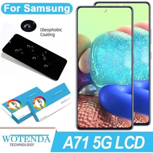 100% Original 6.7'' Super AMOLED Display for Samsung A71 5G A716 A716U Full LCD Touch Screen Digitizer Assembly Repair Parts