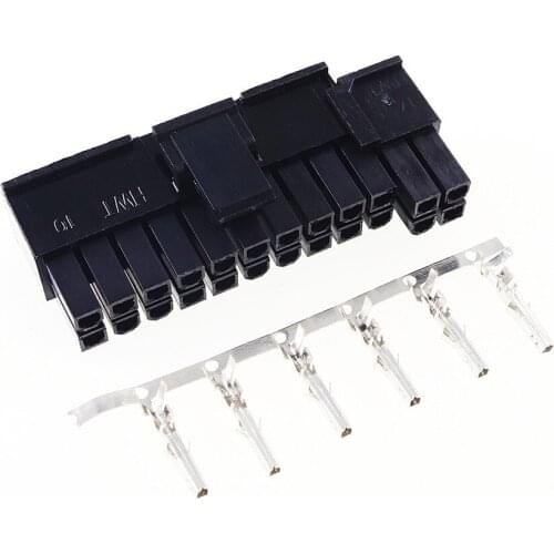 20 Sets 5557 4.2 mm 20+4 pin Housing Plug Motherboard Mainboard CPU ATX 24 Pin Power Connector Plastic shell + Mating Terminal