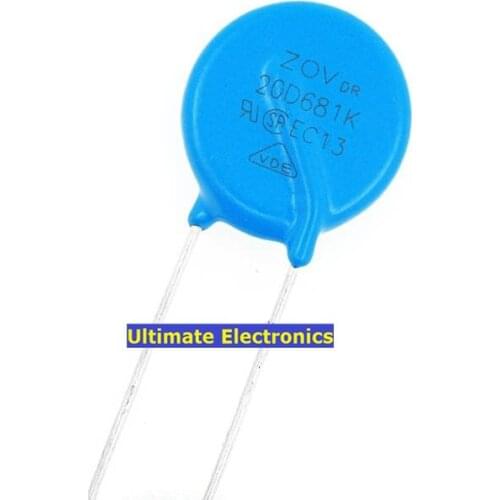 20pcs Varistors 20D681K 680V Metal voltage dependent resistor