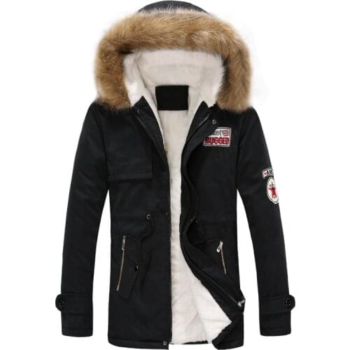 2018 drop shipping new arrivals fashion men winter jacket hooded fur collar military overcoat 2XL 3XL 4XL JPCL06