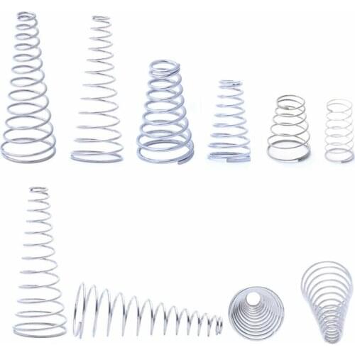 3Pcs 304 Stainless Steel Conical Cone Compression Spring Tower Springs Taper Pressure Spring Wire Diameter 1.2-1.5mm