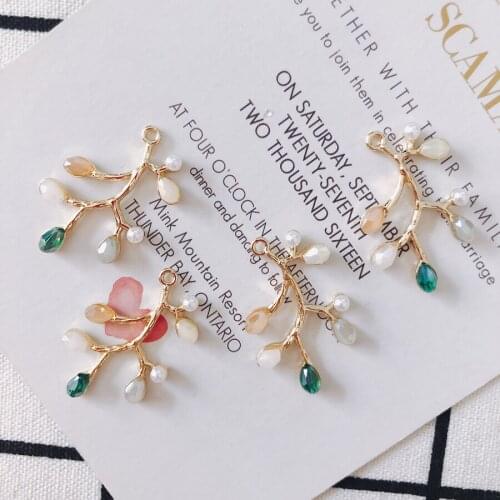 4pieces/lot Alloy Leaves k gold earrings pendant Jewelry Accessorie earrings Supplies for Jewelry Accessories