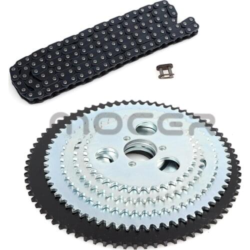 47cc 49cc T8F Chain 136 Links and 38 44 54 58 64 74 Teeth Sprocket For Mini Moto Atv Quad 2 Stroke Engine Parts