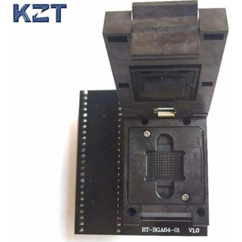 BGA64 adapter RT-BGA64-01 for RT8009H BGA64 socket pin pitch 1.0MM frame 11x13 programming test socket ZIF adapter