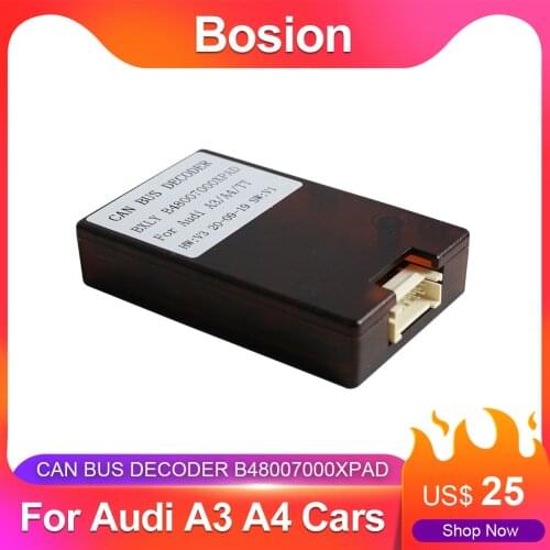 Bosion Car Radio Stereo Canbus Box For Audi A3/S3 2003-2013 A4/S4 2002-2008 TT 2006-2012 Android 2 din /1 din