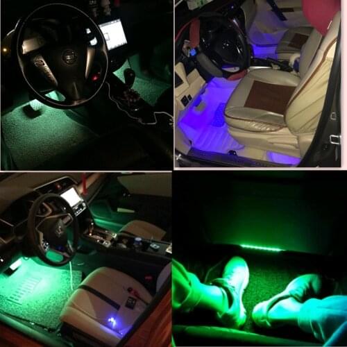 Car Styling 4pcs Car LED Decorative Lights Strip FOR dacia logan bmw x1 kia sportage 2019 alfa romeo giulietta suzuki sx4 kadjar