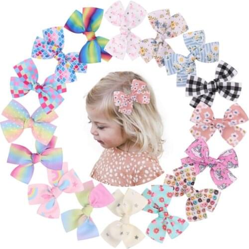 Hot sale Grosgrain Ribbon With Baby Girls Bowknot Hairpins Children Photo Props Gifts Headwear Accessories Free Shipping