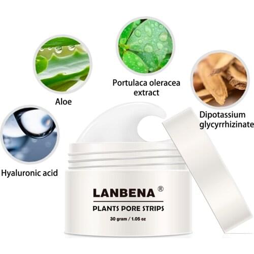 LANBENA Blackhead Remover Nose Face Mask Pore Strip Tearing Black Mask Peeling Acne Treatment Unisex Deep Cleansing Skin Care