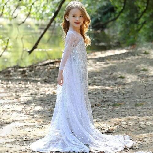 2020 Summer Fancy Sequined Princess Dress Halloween Girls Costume Queen Kids Cosplay Dress up Girl Clothes