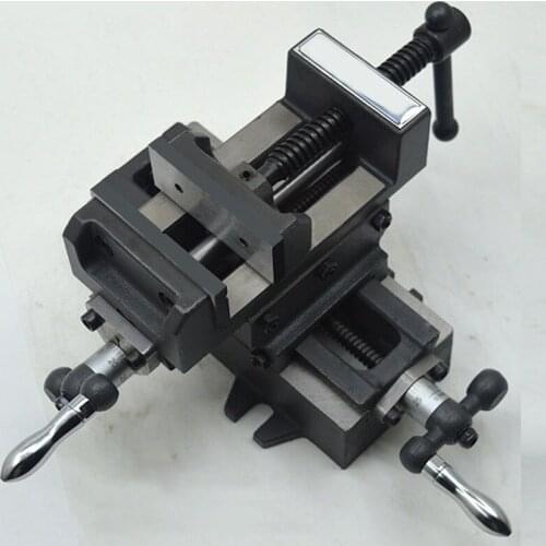 Multifunctional Precision Cross Pliers Heavy Duty Vise Household Drilling and Milling Machine Cross Vise 4 Inch LK