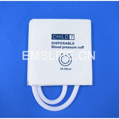 Disposable child arm blood pressure cuff without bladder Double tube Non woven fabric compsited PVC appearance coat