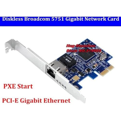 PCI-E 1000M Diskless Broadcom 5751 Gigabit Network Card Supports ROSESXi5.5BCM Broadcom chip