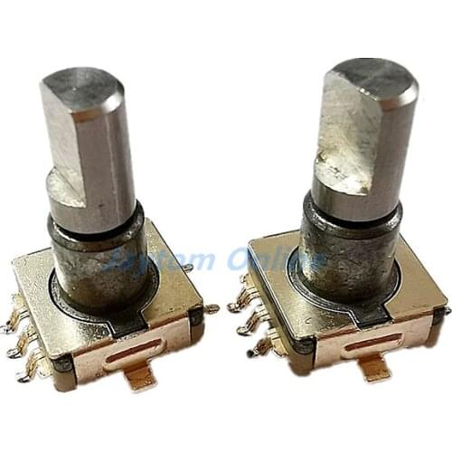 5pcs /lot Rotary Encoder Switch EC11 With Push Switch 30 Position 5pin SMD Type Handle Length 17mm Half Shaft