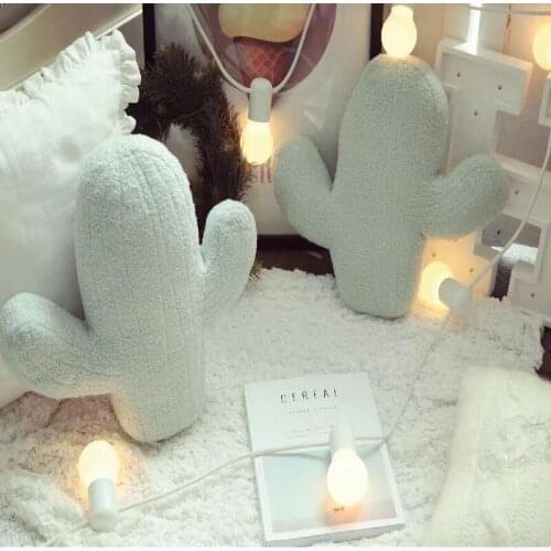 Plush Plant Soft Mint Cactus Pillow Three-Dimensional Sofa Cushion Office Nap Pillow Home Decoration Children Holiday Gift