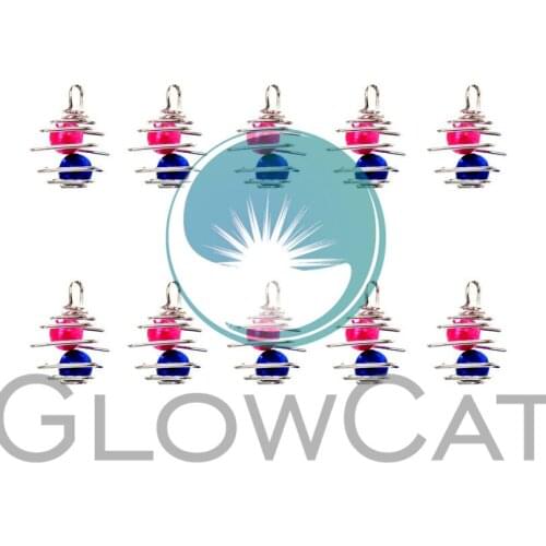GLOWCAT 10x K552 Iron Spring Spiral Cage Locket Pendant fit Women Men Chain Necklace Pendant Jewelry