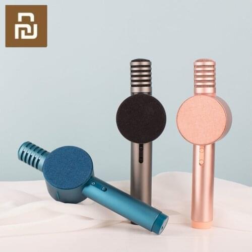 3color Xiaomi KTV Handheld Wireless Bluetooth Microphone Speaker Box Karaoke Sound Microphone Reverberation Loudspeaker