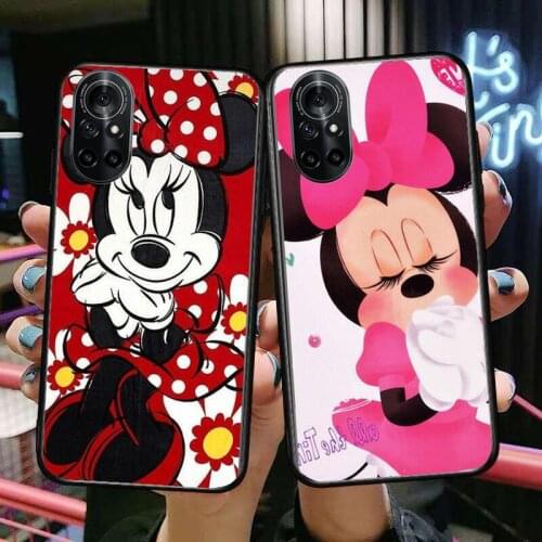 The Mouse Dress Clear Phone Case For Huawei Honor 20 10 9 8A 7 5T X Pro Lite 5G Black Etui Coque Hoesjes Comic Fash design