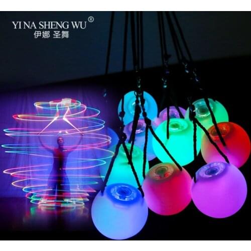 LED Thrown Glow Balls Multi-Colored LED POI Throw Balls For Belly Dance Stage Performance Accessories Colorful Dance Props Balls