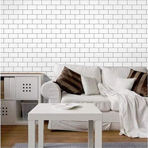 Self Adhesive 3D Wallpaper Waterproof TV Background 3D Wall Stickers Living Room Wallpaper Bedroom Decoration Brick Wallpaper