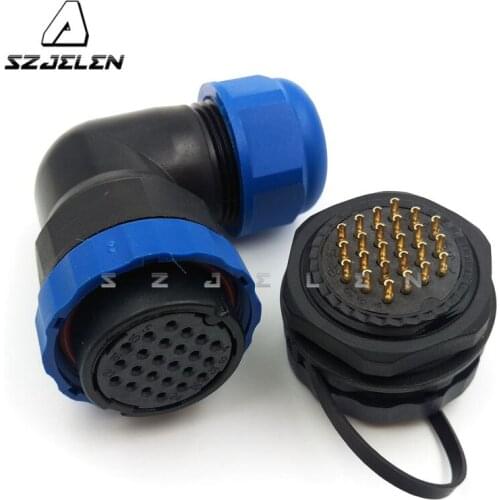 SD28TA-ZM, Waterproof connector 24 pin plugs and sockets , Rated Current 5A, IP67,Panel Mount Connector