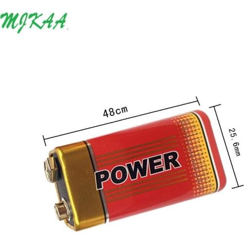 MJKAA 10PCS New MJKAA 9V 6F22 Alkaline Battery Crown Laminated Carbon for Alarm Wireless Microphone