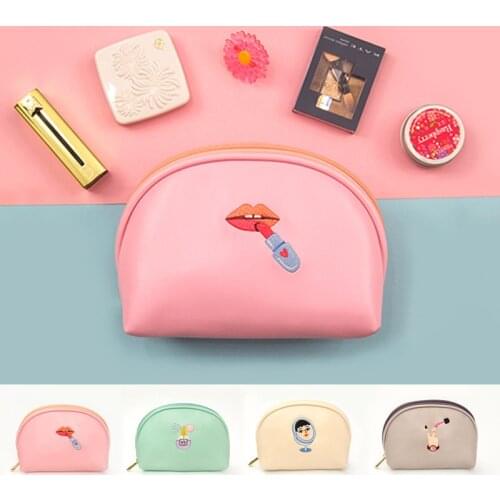 Blame Aunt Embroidered Makeup Bag Literature And Art Fresh Storgage Bag Embroidered Creative Clutch