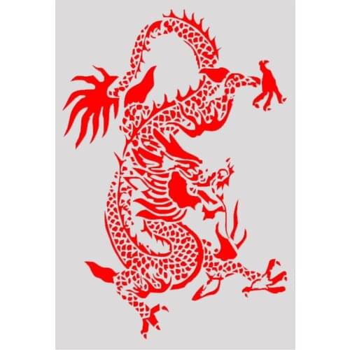 18*26 Dragon Layering Stencils Painting template graffiti hand copied board hollowed out photo album graphic spray painting tool