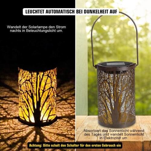 VKTECH Hollow Maple Leaf Solar LED Lantern Light Waterproof Outdoor Tree Hanging Lamp for Garden Yard Path Lawn Patio Decor Hot