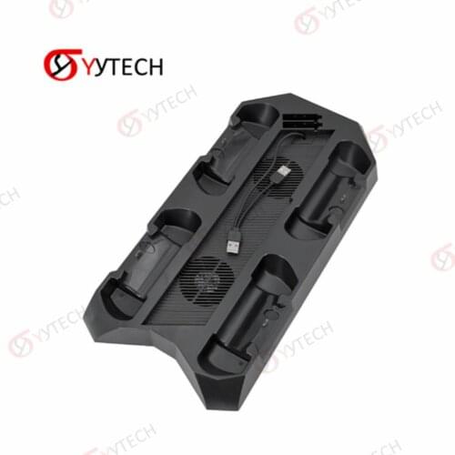 YYTECH Charging Station Dock Cooling Fan Vertical Stand Base for PS4 Video Game Console Controller
