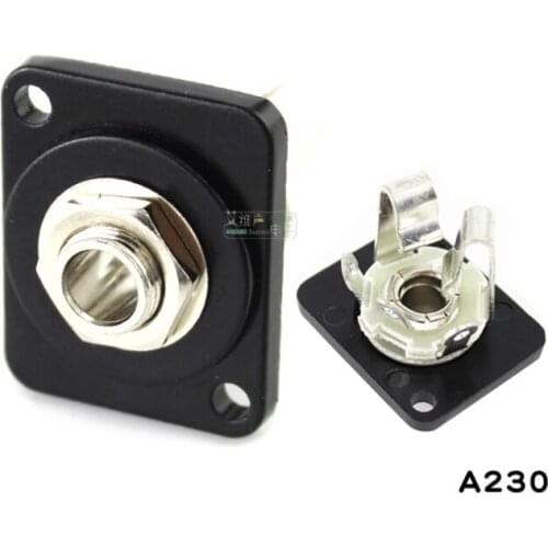 1Pcs stereo full metal 6.35 socket 6.5 base 1U cabinet 86 panel information box type D A230/A229 mono