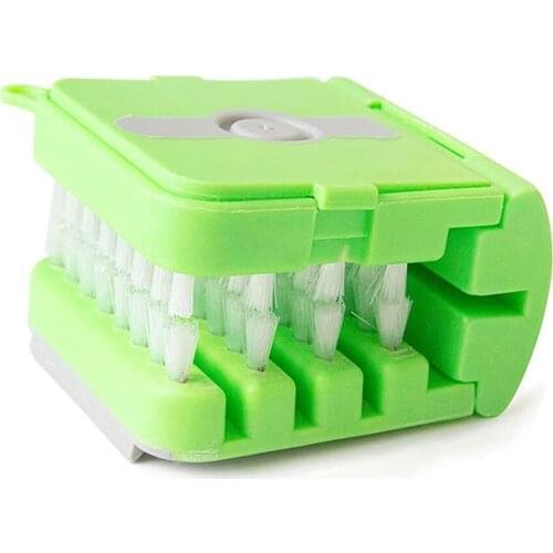 1 Piece U-Shaped Kitchen Multifunctional Washing And Sharpening Stone Integrated Brush Pressing Dish Soap With Scraper Sharpener