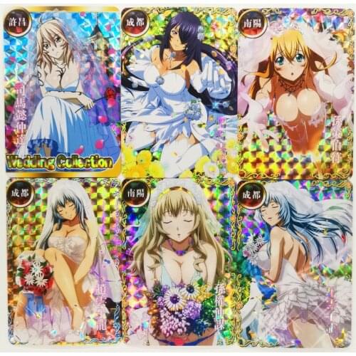 18pcs/set Ikkitousen Wedding Dress Toys Hobbies Hobby Collectibles Game Collection Anime Cards