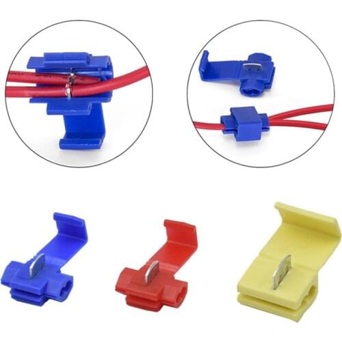 2-1000 Pcs Fast Quick Scotch Lock Wire Cable Clamp Terminal Spade Back Crimp Insulated Terminals Connector Electrical Supplies