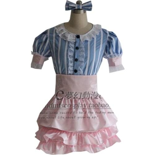 2018 Super Sonic Super Sonico Blue Pink Dress Cosplay Costume Custom-Made For Christmas Halloween Party
