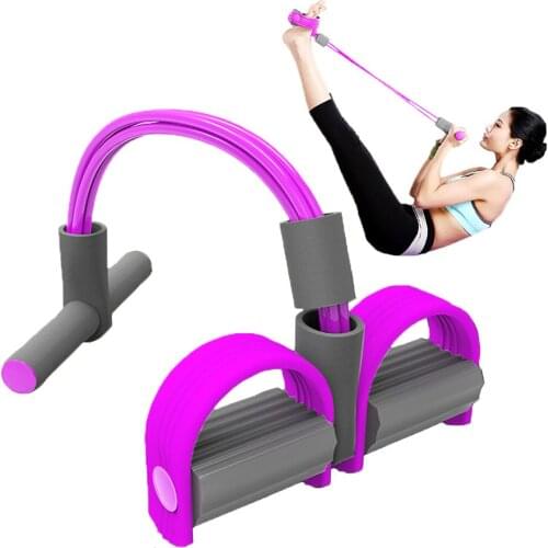 4 Tube Resistance Bands Elastic Sit Up Pull Rope Gym Workout Bands Sport Pedal Ankle Puller For Fitness Equipment