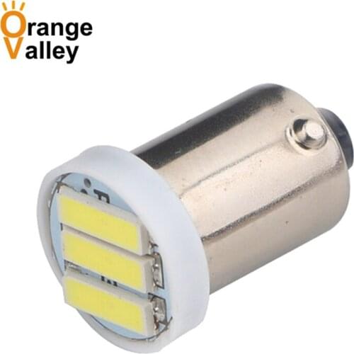 500pcs BA9S 434 T4W 3 LED 7020 SMD H6W Car Auto Interior Reading Lights Dome Lamp DC 12V